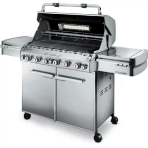 Weber Summit E-670 Propane Gas Grill With Rotisserie, Sear Burner & Side Burner